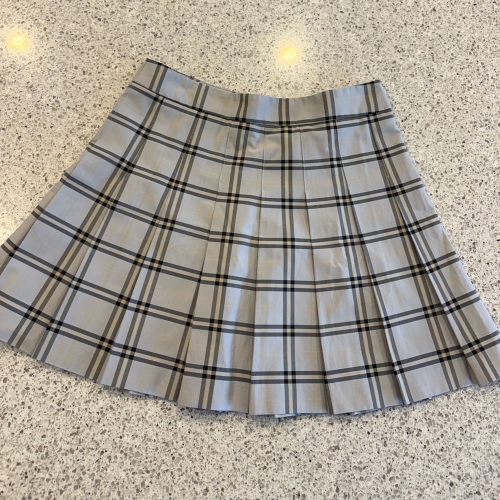 Aritzia Sunday Best Gray Plaid Skater Skirt